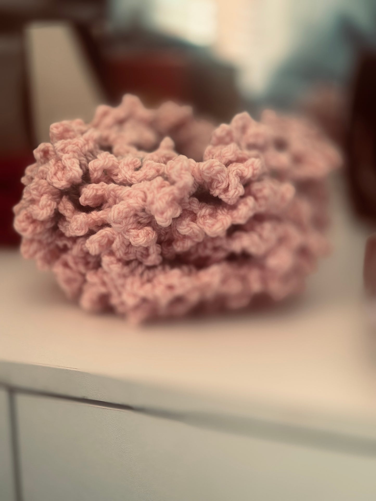 Crochet Floral Scrunchie