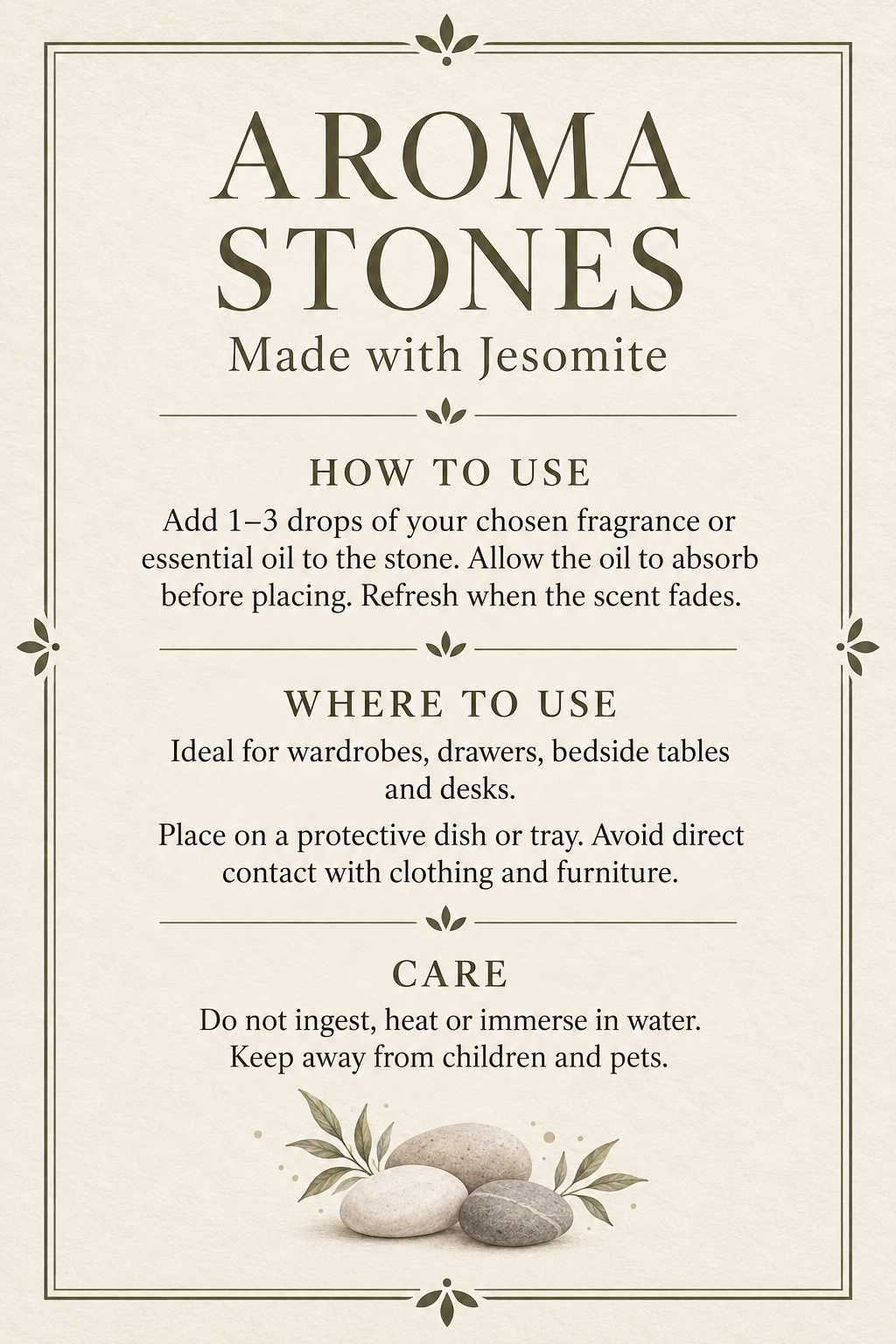 Aroma Stones for Wardrobes, Drawers & Desks